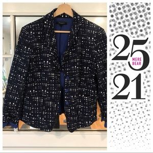 Blue patterned blazer